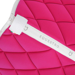 Tapis de dressage en tissu technique avec logo GP Equestro Fuchsia / blanc Rose