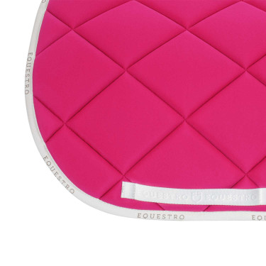 Tapis de dressage en tissu technique avec logo GP Equestro Fuchsia / blanc Rose