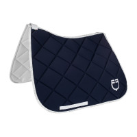 Tapis de dressage en tissu technique avec logo GP Equestro Marine / blanc Bleu