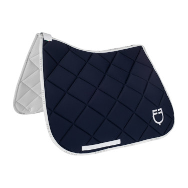 Tapis de dressage en tissu technique avec logo GP Equestro Marine / blanc Bleu