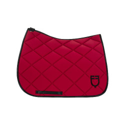 Tapis de dressage en tissu technique avec logo GP Equestro Vin / noir Rouge