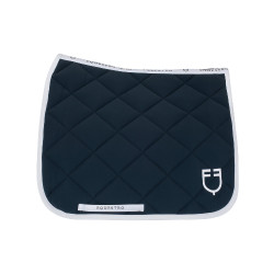 Tapis de dressage en tissu technique avec logo brodé White Line Equestro Marine Bleu marine