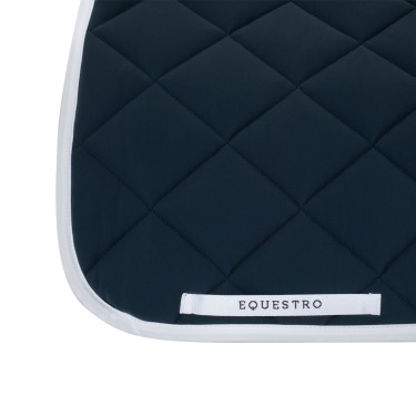 Technische stof dressuurdek met geborduurd logo White Line Equestro Marine Marineblauw