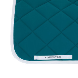 Tapis de dressage en tissu technique avec logo brodé White Line Equestro Pétrol Bleu