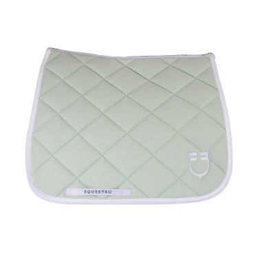 Technische stof dressuurdek met geborduurd logo White Line Equestro Lichtgroen