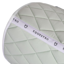 Technische stof dressuurdek met geborduurd logo White Line Equestro Lichtgroen