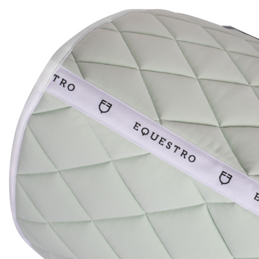 Technische stof dressuurdek met geborduurd logo White Line Equestro Lichtgroen