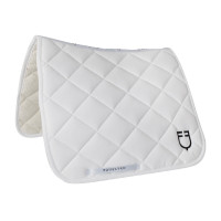 Technische stof dressuurdek met geborduurd logo White Line Equestro Petrol Blauw