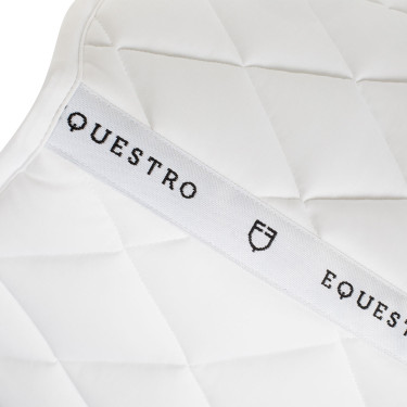 Technische stof dressuurdek met geborduurd logo White Line Equestro Wit