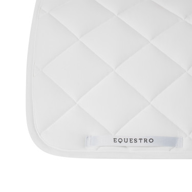 Technische stof dressuurdek met geborduurd logo White Line Equestro Wit