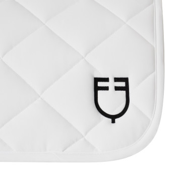 Technische stof dressuurdek met geborduurd logo White Line Equestro Wit