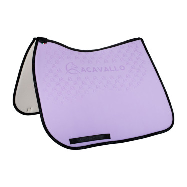 Lycra dressuurpad met gelgrip en bamboevezel aan de onderzijde Acavallo Lila / zwart Violet
