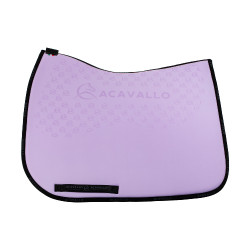Tapis de dressage en lycra avec grip en gel et dessous en fibre de bambou Acavallo Lilas / noir Violet