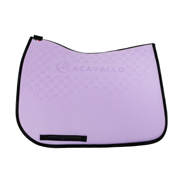 Tapis de dressage en lycra avec grip en gel et dessous en fibre de bambou Acavallo Lilas / noir Violet