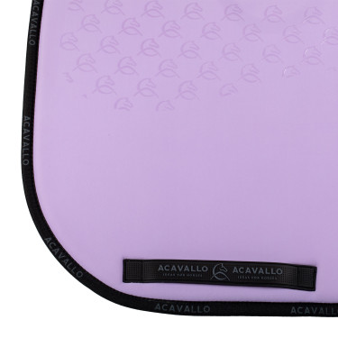 Lycra dressuurpad met gelgrip en bamboevezel aan de onderzijde Acavallo Lila / zwart Violet