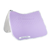 Tapis de dressage en lycra avec grip en gel et dessous en fibre de bambou Acavallo Lilas / blanc Violet