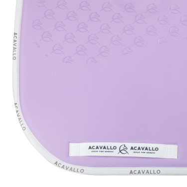 Tapis de dressage en lycra avec grip en gel et dessous en fibre de bambou Acavallo Lilas / blanc Violet