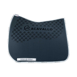 Lycra dressuurpad met gelgrip en bamboevezel aan de onderzijde Acavallo Gouden rook / wit Grijs