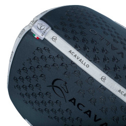 Lycra dressuurpad met gelgrip en bamboevezel aan de onderzijde Acavallo Gouden rook / wit Grijs