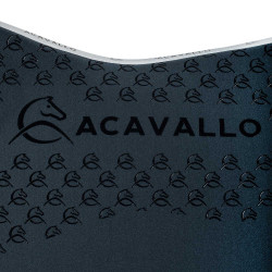 Lycra dressuurpad met gelgrip en bamboevezel aan de onderzijde Acavallo Gouden rook / wit Grijs