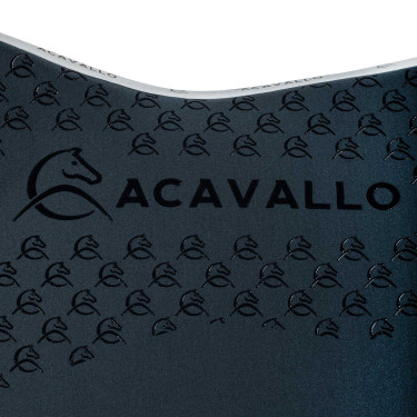 Lycra dressuurpad met gelgrip en bamboevezel aan de onderzijde Acavallo Gouden rook / wit Grijs