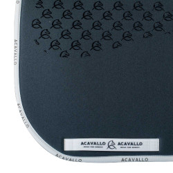 Lycra dressuurpad met gelgrip en bamboevezel aan de onderzijde Acavallo Gouden rook / wit Grijs
