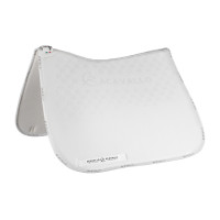 Lycra dressuurpad met gelgrip en bamboevezel aan de onderzijde Acavallo Zand / wit Beige