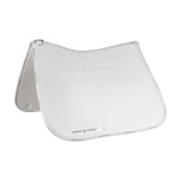Tapis de dressage en lycra avec grip en gel et dessous en fibre de bambou Acavallo Blanc / blanc