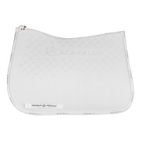 Tapis de dressage en lycra avec grip en gel et dessous en fibre de bambou Acavallo Blanc / blanc