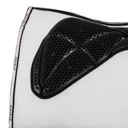 Tapis de dressage carré en mousse à mémoire de forme avec grip en gel et espaceur 3D Acavallo Blanc