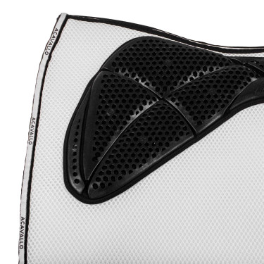 Vierkante dressuurpad van traagschuim met gelgrip en 3D-spacer Acavallo Wit