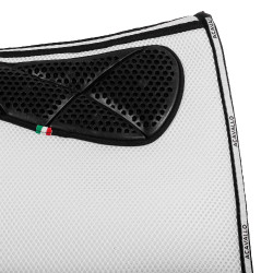 Tapis de dressage carré en mousse à mémoire de forme avec grip en gel et espaceur 3D Acavallo Blanc