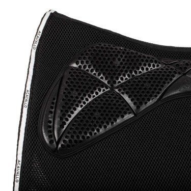 Tapis de dressage carré en mousse à mémoire de forme avec grip en gel et espaceur 3D Acavallo Noir