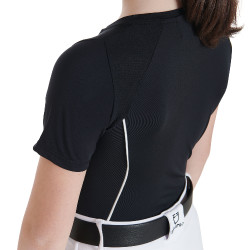 T-shirt d'entraînement technique enfant Equestro Noir