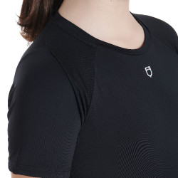 T-shirt d'entraînement technique enfant Equestro Noir