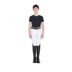 T-shirt d'entraînement technique enfant Equestro Noir