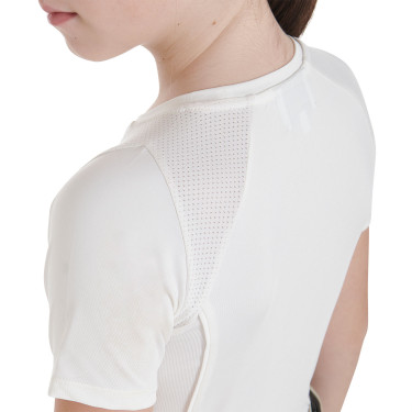 T-shirt d'entraînement technique enfant Equestro Blanc
