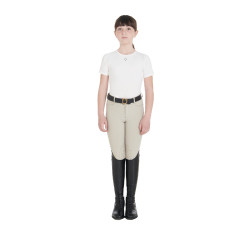 T-shirt d'entraînement technique enfant Equestro Blanc
