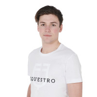 T-shirt ajusté avec logo sur la poitrine homme Equestro Marine Bleu marine T-shirt ajusté avec logo sur la poitrine homme Equestro Marine Bleu marine
