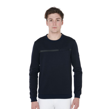 Heren sweatshirt in interlock met ronde hals Equestro Heren sweatshirt in interlock met ronde hals Equestro