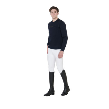 Heren sweatshirt in interlock met ronde hals Equestro Heren sweatshirt in interlock met ronde hals Equestro