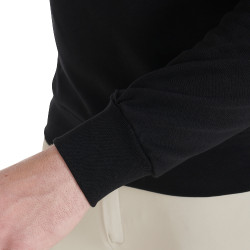 Herenkatoenen sweatshirt met logo op de borst Equestro Zwart Herenkatoenen sweatshirt met logo op de borst Equestro Zwart