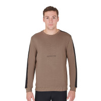 Heren winter sweatshirt met ronde hals van katoen Equestro Walnoot
