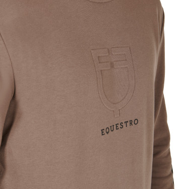 Heren winter sweatshirt met ronde hals van katoen Equestro Heren winter sweatshirt met ronde hals van katoen Equestro
