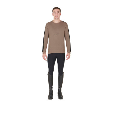 Heren winter sweatshirt met ronde hals van katoen Equestro Heren winter sweatshirt met ronde hals van katoen Equestro