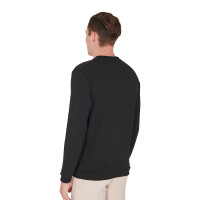 Heren winter sweatshirt met ronde hals van katoen Equestro Zwart