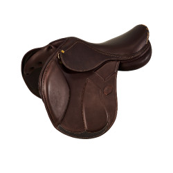 Selle obstacle Modigliani avec panneaux en latex Acavallo Marron foncé
