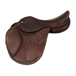 Selle obstacle Modigliani avec panneaux en latex Acavallo Marron foncé