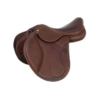 Selle obstacle Modigliani avec panneaux en laine Acavallo Marron foncé