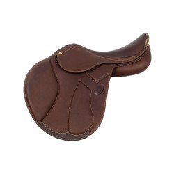 Selle obstacle Modigliani avec panneaux en laine Acavallo Marron foncé